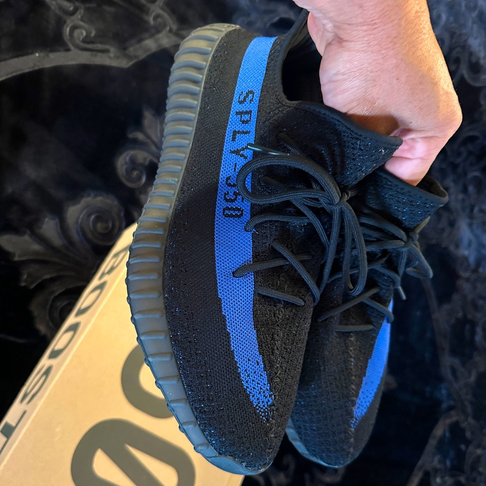 Yeezy Boost 350. Black/Blue.  I paid a lot of $ for these and wore them once.